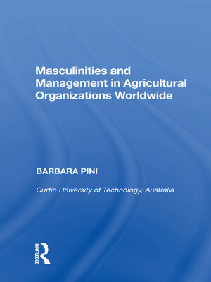 cover image of Masculinities and Management in Agricultural Organizations Worldwide